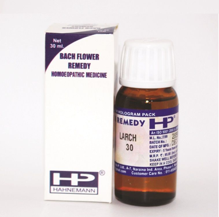 Buy Bach Flower Remedy Larch for Lack of confidence, Hahnemann Pharma